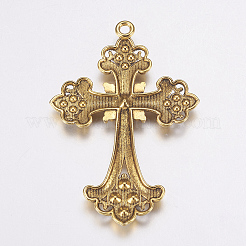 Сплав крест горный хрусталь большие кулоны&nbsp;LS-ALRI-1475-AG-NR