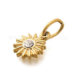 Ciondoli in strass in acciaio inossidabile 304&nbsp;STAS-M109-02G-07