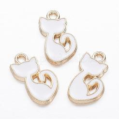 Сплава эмали котенка амулеты PALLOY-P118-26