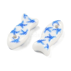 Perles de porcelaine à la main imprimés&nbsp;PORC-A031-04