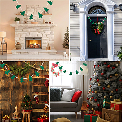 Рождественские войлочные подвесные баннеры флаги&nbsp;AJEW-WH20064-99B