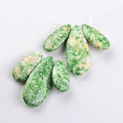 Teardrop natürlich gefärbte Ozean weiße Jade Anhänger Sets&nbsp;G-D783-M