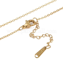 Ионное покрытие (ip) начальная буква 304 нержавеющая сталь кулон ожерелья NJEW-M199-01G-M