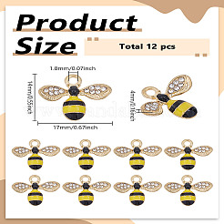 12 шт. Подвески из сплава с эмалью&nbsp;ENAM-LP0001-31