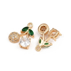 Colgante micropavé cubic zirconia de latón&nbsp;KK-C115-03A-02G