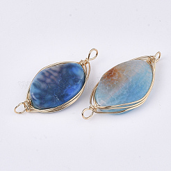 Соединители с проволочной обмоткой из натурального агата&nbsp;G-S344-104B