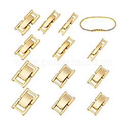6 стиль латунных застежек для часовых ремешков KK-PH0013-20
