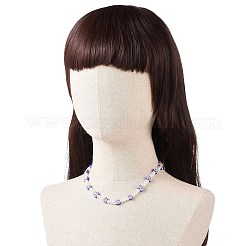 かわいいポリマークレイとABSプラスチックのパールビーズネックレスとストレッチブレスレット  子供のためのジュエリーセット  ミックスカラー  内径：1-3/4~1-7/8インチ（4.35~4.7cm）  内径：5-1/8インチ（13.15cm）  2個/セット&nbsp;SJEW-JS01267