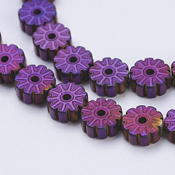 Electroplate non magnetici ematite sintetico fili di perline&nbsp;G-J383-6x2mm-A05