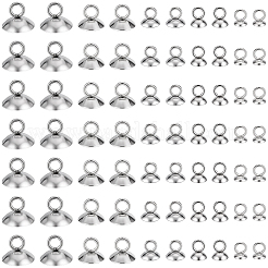 150 pieza de 5 estilos de colgantes con tapa de cuentas de acero inoxidable 201&nbsp;STAS-PA0001-05