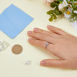 Rhodinierte 925 Sterling Silber Verlobungs-Solitärring-Fassungen&nbsp;STER-DC0001-99