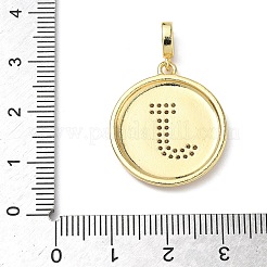 Pendenti in zirconi cubici trasparenti in micro pavè di ottone&nbsp;KK-L253-17G-J