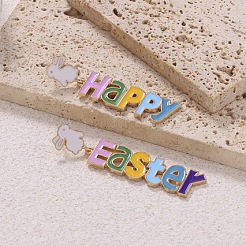 Пасхальные серьги-подвески с эмалью&nbsp;FS-WG33D8C-01