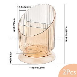 Прозрачный пластиковый органайзер для хранения кистей для макияжа AJEW-WH0332-33B