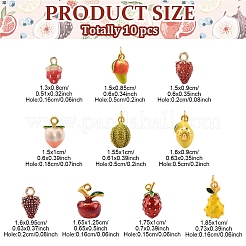 10шт 10 стиля подвески из сплава с эмалью&nbsp;FIND-YW0006-84