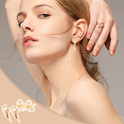 100 шт. латунная фурнитура для сережек-гвоздиков в форме капли&nbsp;DIY-GO0001-15