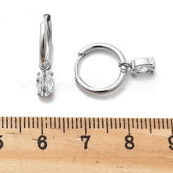 Серьги-кольца из нержавеющей стали 304 с микропаве из кубического циркония&nbsp;STAS-R004-07P-02