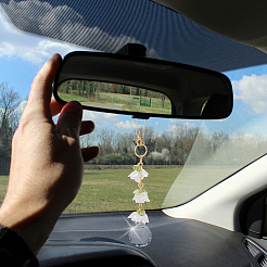 Украшение подвески из акрила и стекла&nbsp;HJEW-DR00059