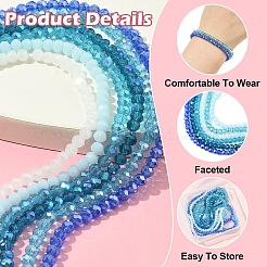 6 нить 6 стилей гальванические стеклянные бусины нити&nbsp;EGLA-YW0005-46A