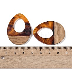 Colgantes de resina & madera&nbsp;WOOD-F015-17G