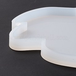 DIYペンダントシリコンモールド  レジン型  UVレジン  エポキシ樹脂工芸品作り  ハロウィンモチーフ  ゴースト  ホワイト  94x110x7mm  穴：2.8mm&nbsp;DIY-E049-12