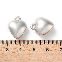 CCBプラスチックペンダント  ハートチャーム  プラチナ  18x15x8.5mm  穴：1.8mm&nbsp;CCB-C001-09D-P