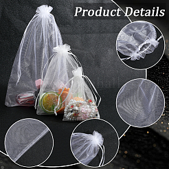 100 шт. 3 стиля больших мешочков из органзы OP-SP0001-05