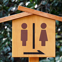 2 комплект табличек для ванной комнаты из тополя&nbsp;AJEW-FH0007-09