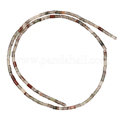 天然のアフリカブラッドストーンビーズ連売り  コラム  4x2mm  穴：0.8mm  約102個/連  15.75''（40センチメートル）&nbsp;GG-CBAED3F-A10
