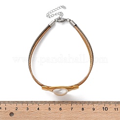 Многорядные браслеты из нержавеющей стали 304 BJEW-A036-07G