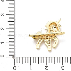 Abstandshalter aus Messing mit Mikropavé-Fassung und klaren Zirkonia-Steinen (Einhorn-Optik)&nbsp;KK-K428-10G