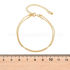Doppellagige Armbänder aus Edelstahl 304 mit Kugel- und Schlangenkette für Damen&nbsp;BJEW-D460-06G