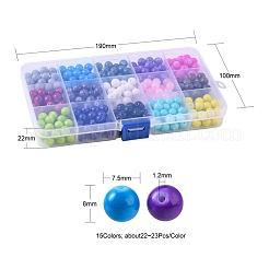 Выпечка окрашенные стеклянные бусины DGLA-Q026-02