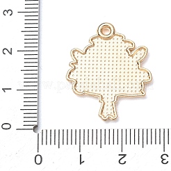 合金エナメルチャーム  花のチャーム  ゴールドカラー  ホワイト  25x21x2mm  穴：1.6mm&nbsp;LS-ENAM-I089-02G-09
