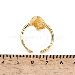 Латунь регулируемые манжеты кольца RJEW-C139-02G