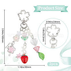 Подвесные украшения из сплава 2 шт.&nbsp;HJEW-BBC0001-05