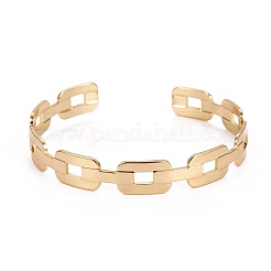 Долговечные латунные браслеты из манжеты BJEW-E370-08G
