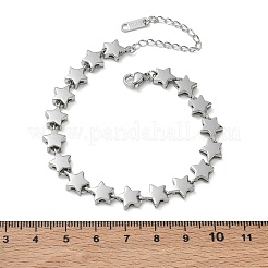 Armbänder mit Sterngliedern aus Edelstahl 304 für Damen&nbsp;SA-CBA4051-01P