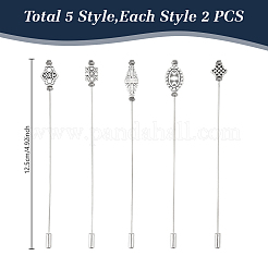 20 шт. 2 комплекта 5 стилей латунных булавок для килта для женщин JEWB-DR00009