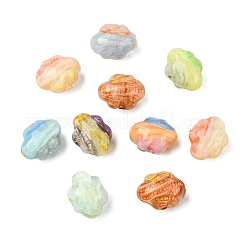 16шт 8 цвета двухцветные прозрачные акриловые бусины OACR-CJ0002-53