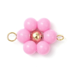 Акриловые круглые бусины-цветочки-подвески PALLOY-JF03846-01