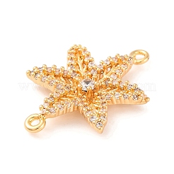 Ciondoli connettore in ottone con pavé di zirconi cubici trasparenti&nbsp;KK-S389-35G