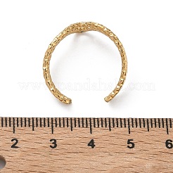 Offene Manschettenringe aus dreifach gewelltem Edelstahl 304 für Damen&nbsp;RJEW-A095-03G