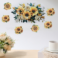 Selbstklebende PVC-Wandaufkleber mit Sonnenblumenmotiv&nbsp;STIC-WH20002-25