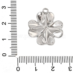 304ステンレスペンダント  花のチャーム  ステンレス鋼色  23x21x3mm  穴：1.8mm&nbsp;SA-CBAA487-30P