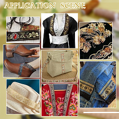 Жаккардовая лента из полиэстера в этническом стиле с крестом SRIB-WH0026-29-1