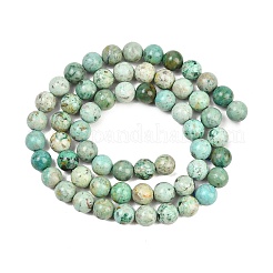 Brins de perles de turquoise péruvienne naturelle (jaspe)&nbsp;G-F836-A02-6mm