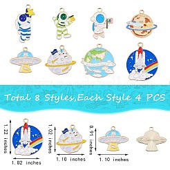 Подвески из сплава эмали 32шт 8 стиля&nbsp;ENAM-SZ0002-96