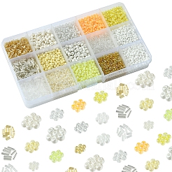 Наборы для изготовления браслетов из круглых стеклянных бусин своими руками&nbsp;SEED-FS0001-34