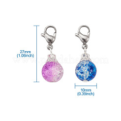 Подвески из расписного хрустального стекла для запекания HJEW-TA0001-03P